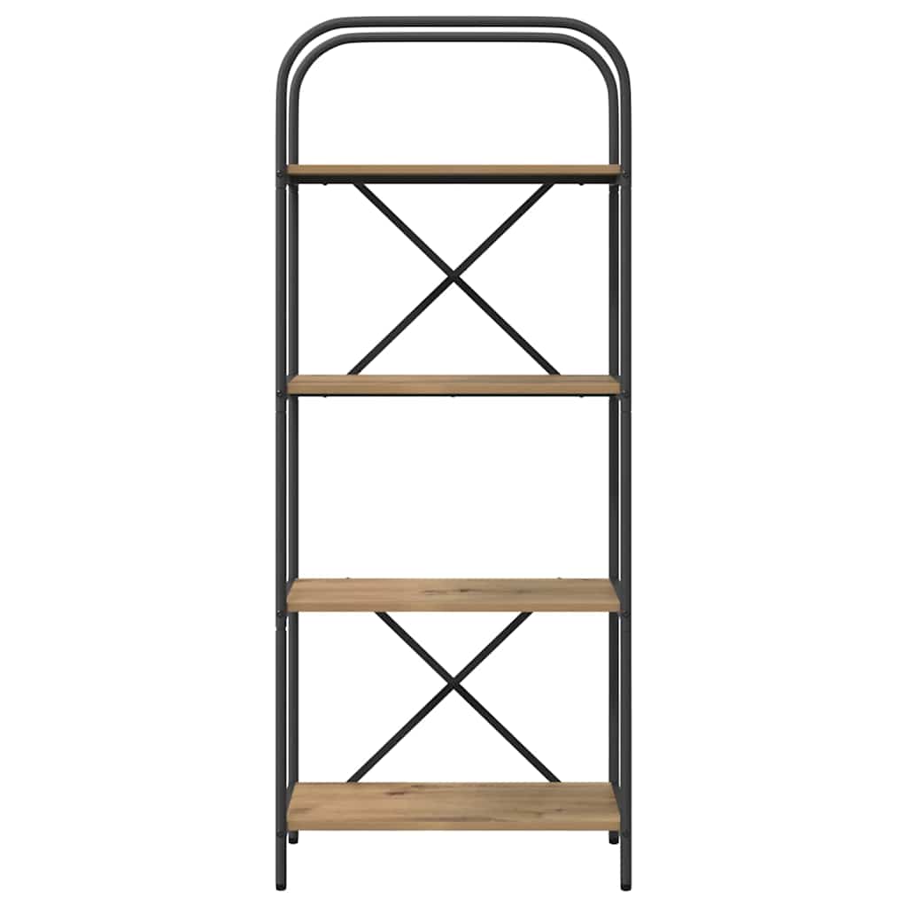 Raft pentru cărți stejar artizanal 60 x 30 x 146 cm