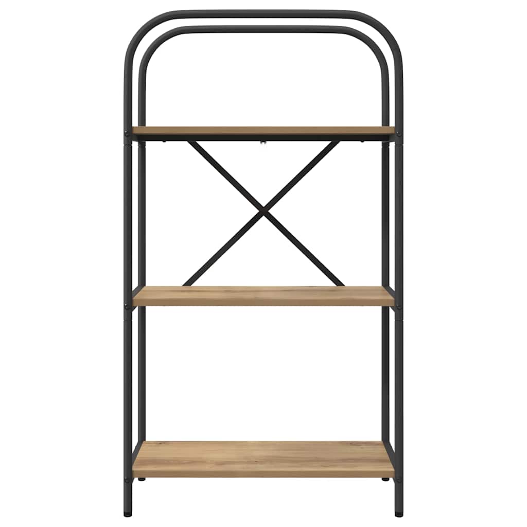 Raft pentru cărți stejar artizanal 60 x 30 x 109 cm