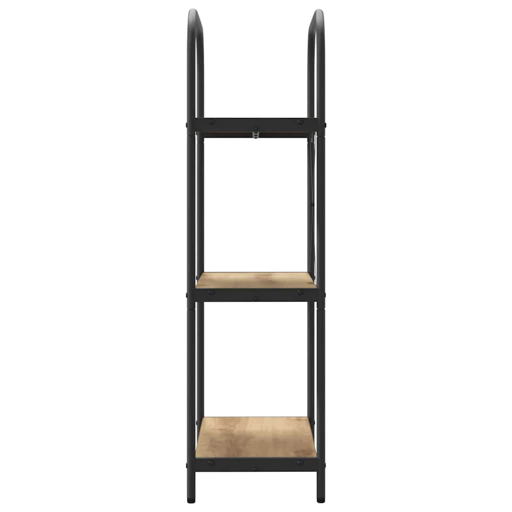 Raft pentru cărți stejar artizanal 60 x 30 x 109 cm