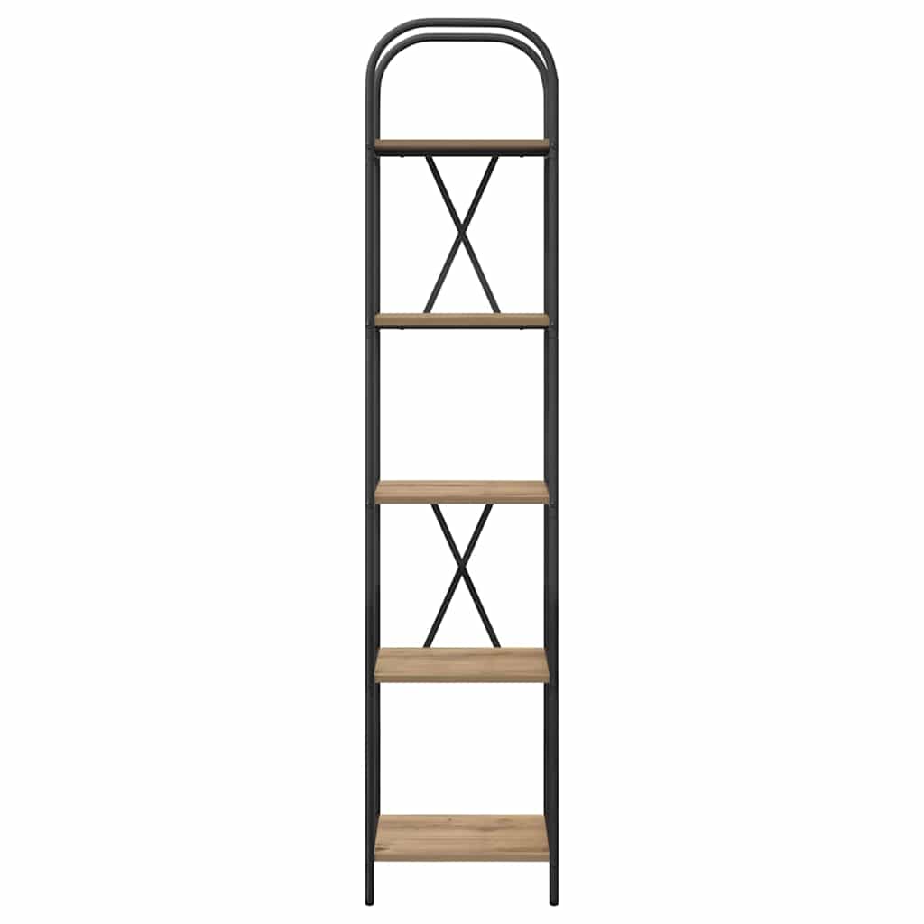 Raft pentru cărți stejar artizanal 40 x 30 x 183 cm