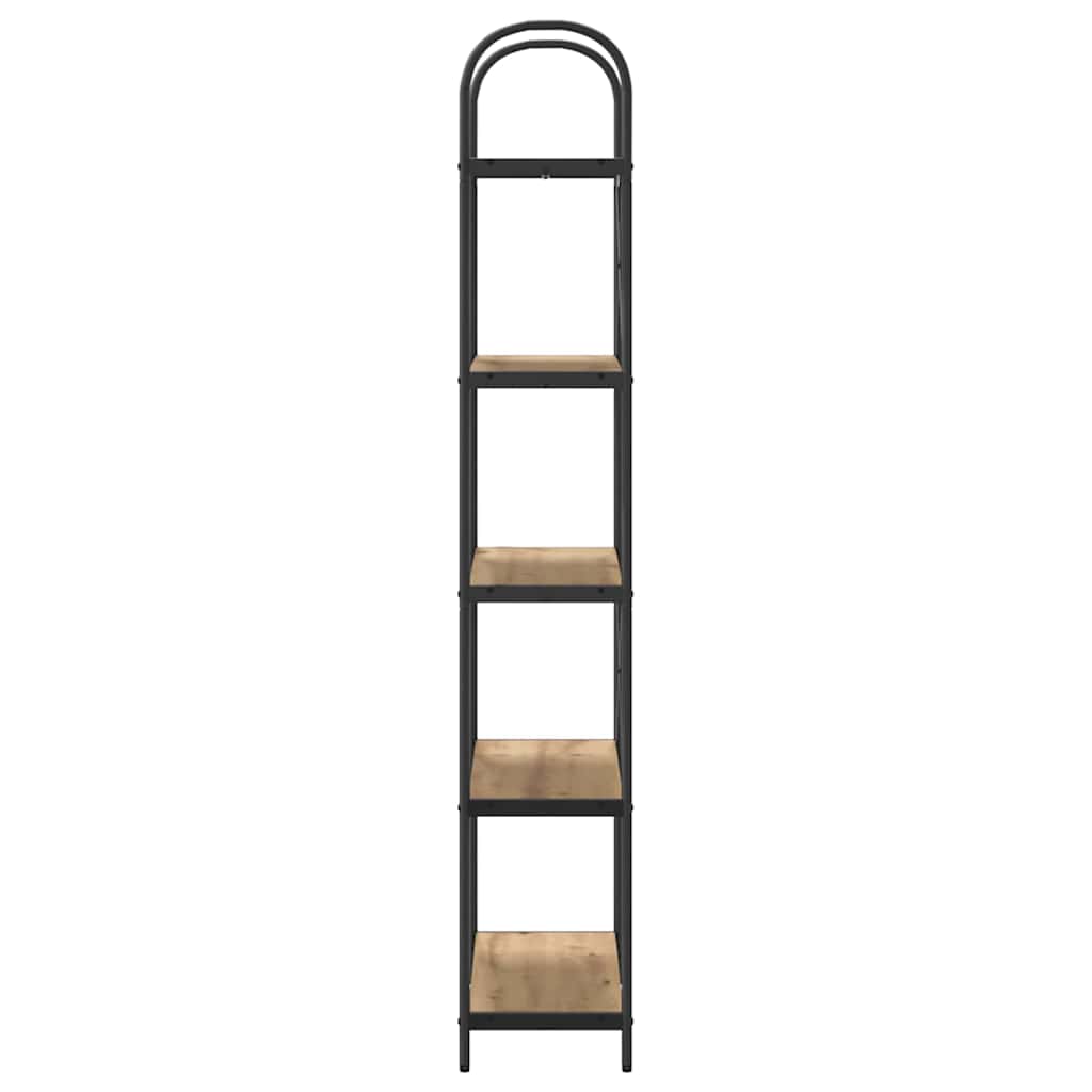 Raft pentru cărți stejar artizanal 80 x 30 x 183 cm