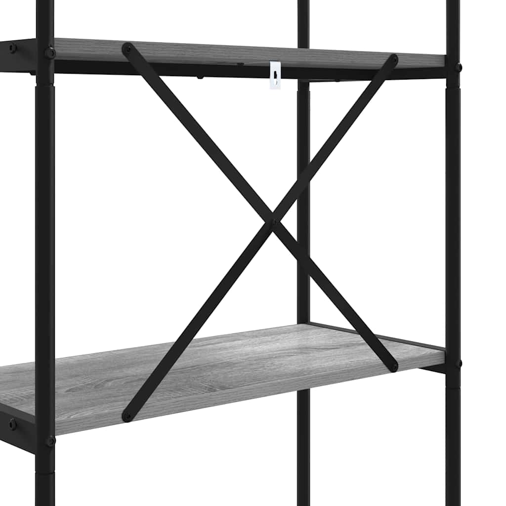 Raft pentru cărți sonoma gri 80 x 30 x 109 cm Lemn compozit