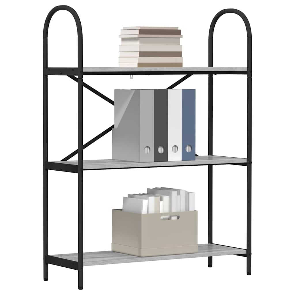 Raft pentru cărți sonoma gri 80 x 30 x 109 cm Lemn compozit