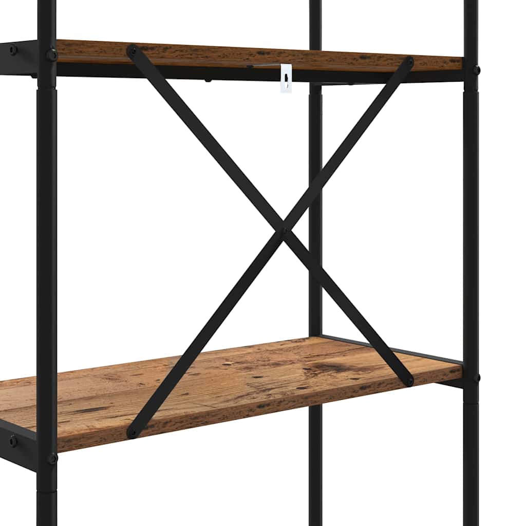 Raft pentru cărți Lemn vechi 80 x 30 x 109 cm Lemn compozit