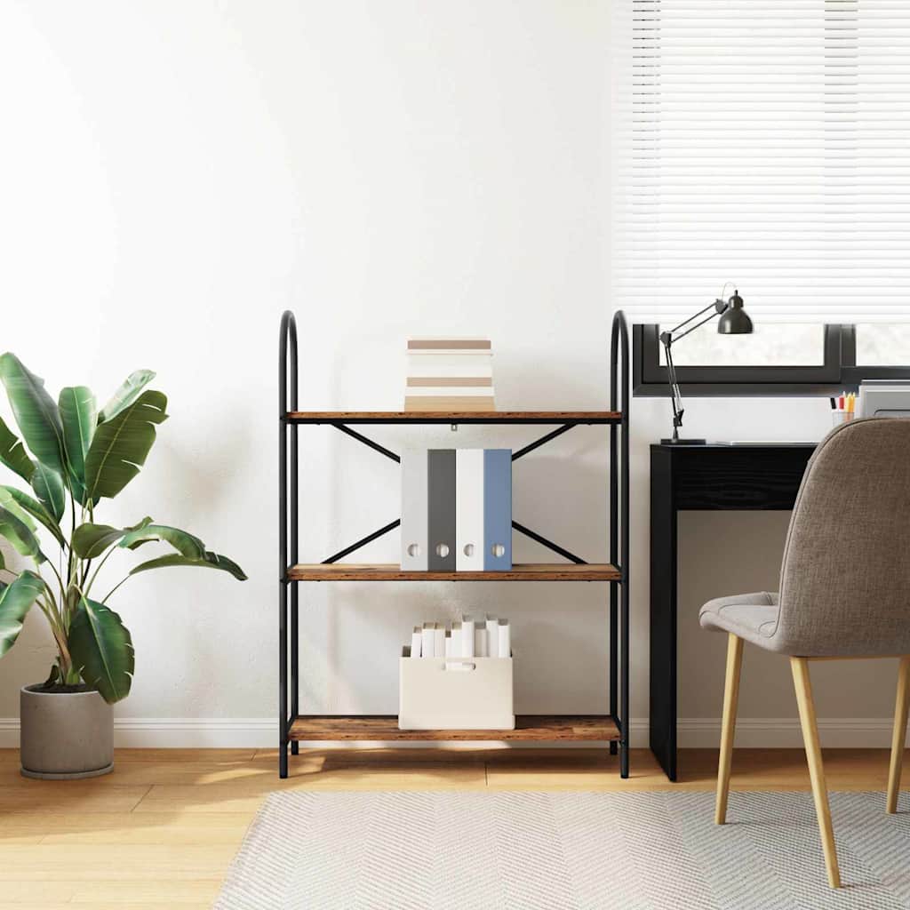 Raft pentru cărți Lemn vechi 80 x 30 x 109 cm Lemn compozit