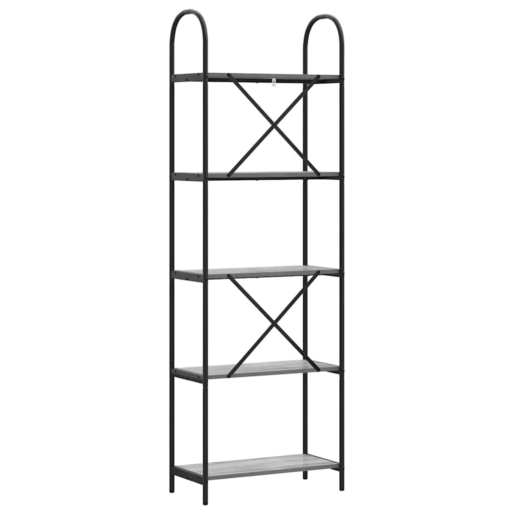 Raft pentru cărți sonoma gri 60 x 30 x 183 cm Lemn compozit