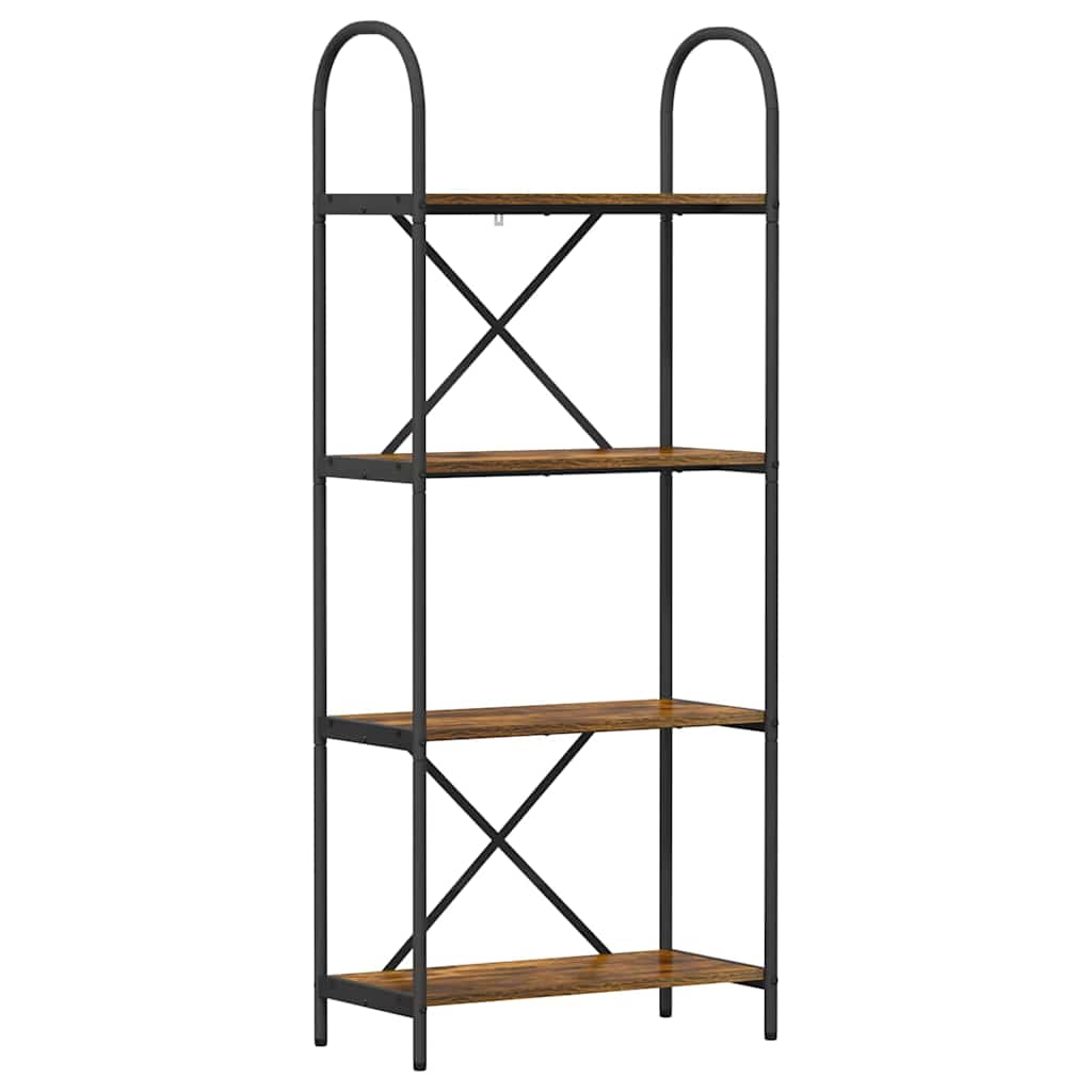 Raft pentru cărți Stejar afumat 60 x 30 x 146 cm Lemn compozit