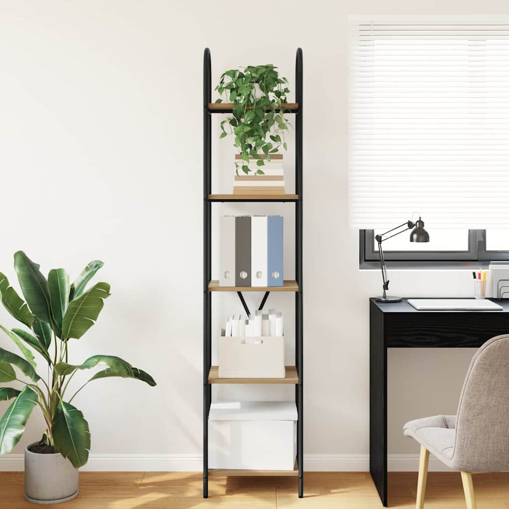 Raft pentru cărți stejar artizanal 40 x 30 x 183 cm