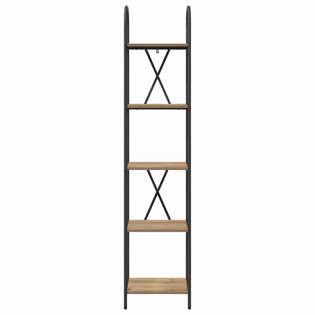 Raft pentru cărți stejar artizanal 40 x 30 x 183 cm