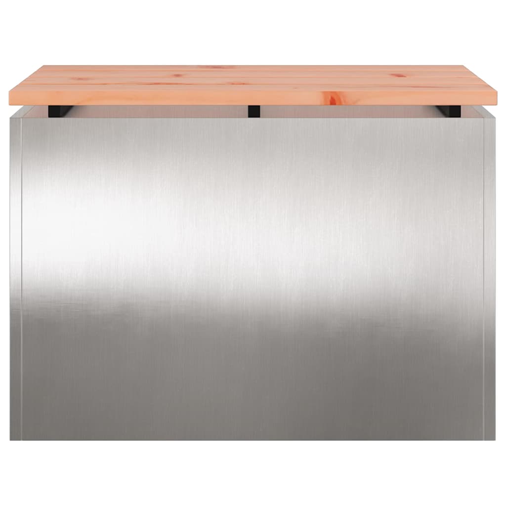 Bancă de grădină Argintiu 60 x 40 x 43 cm Oțel inoxidabil