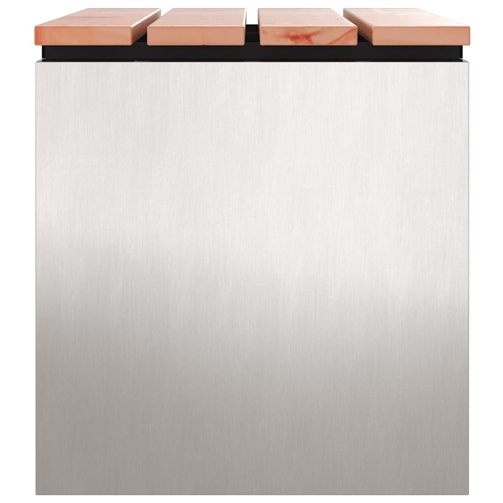 Bancă de grădină Argintiu 60 x 40 x 43 cm Oțel inoxidabil