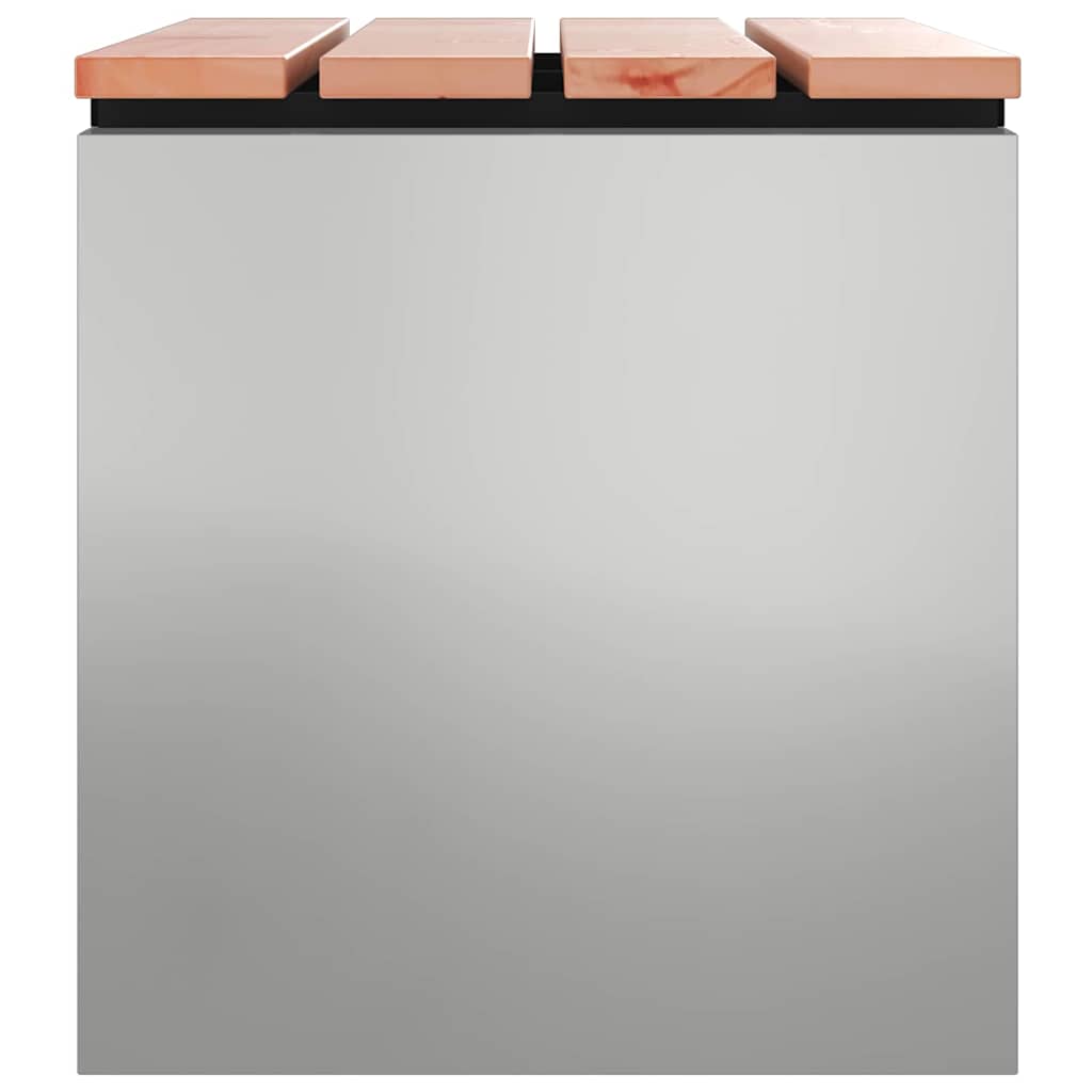 Bancă de grădină Argintiu 60 x 40 x 43 cm Oțel galvanizat