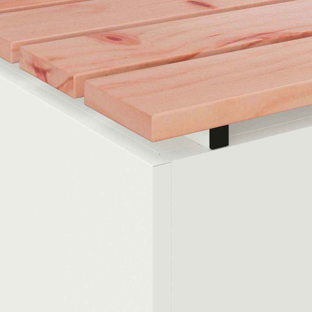 Bancă de grădină Alb 80 x 40 x 43 cm Oțel