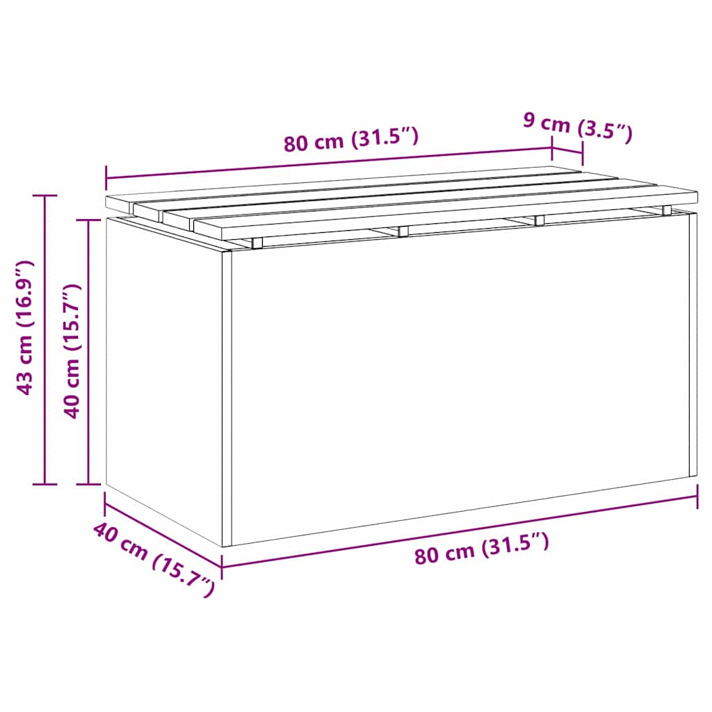 Bancă de grădină Alb 80 x 40 x 43 cm Oțel