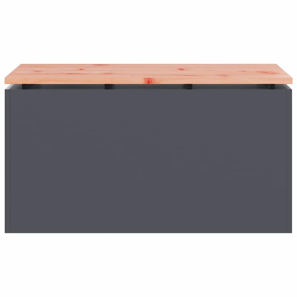 Bancă de grădină Antracit 80 x 40 x 43 cm Oțel