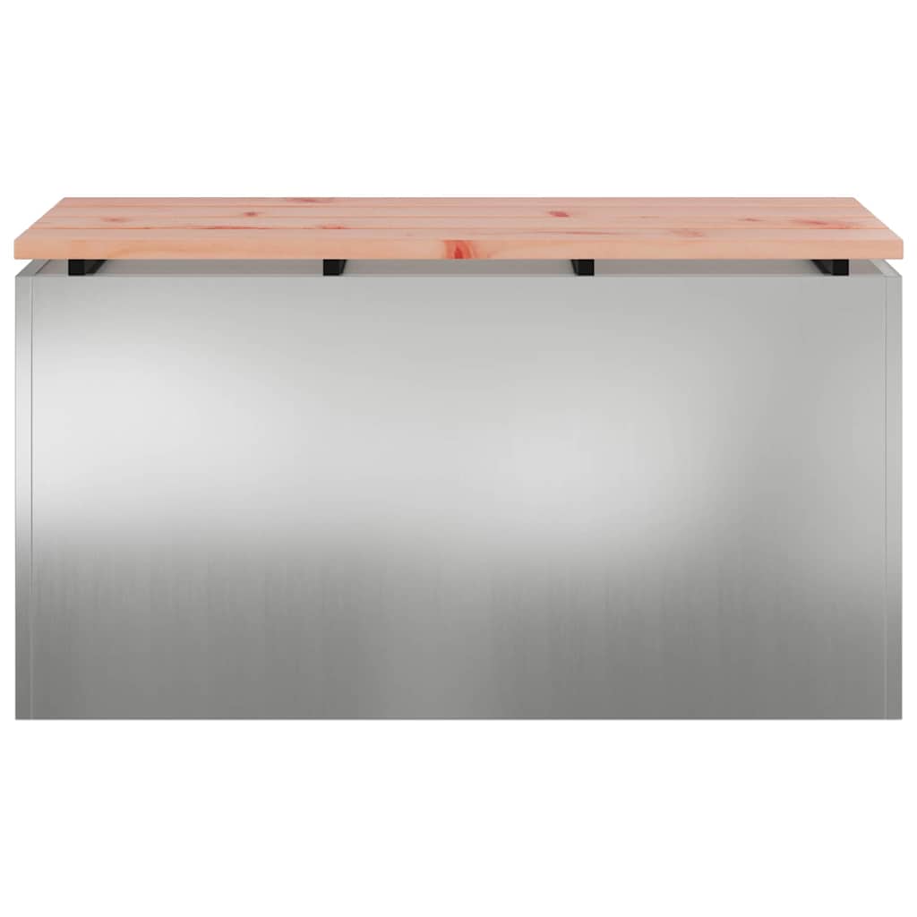 Bancă de grădină Argintiu 80 x 40 x 43 cm Oțel galvanizat