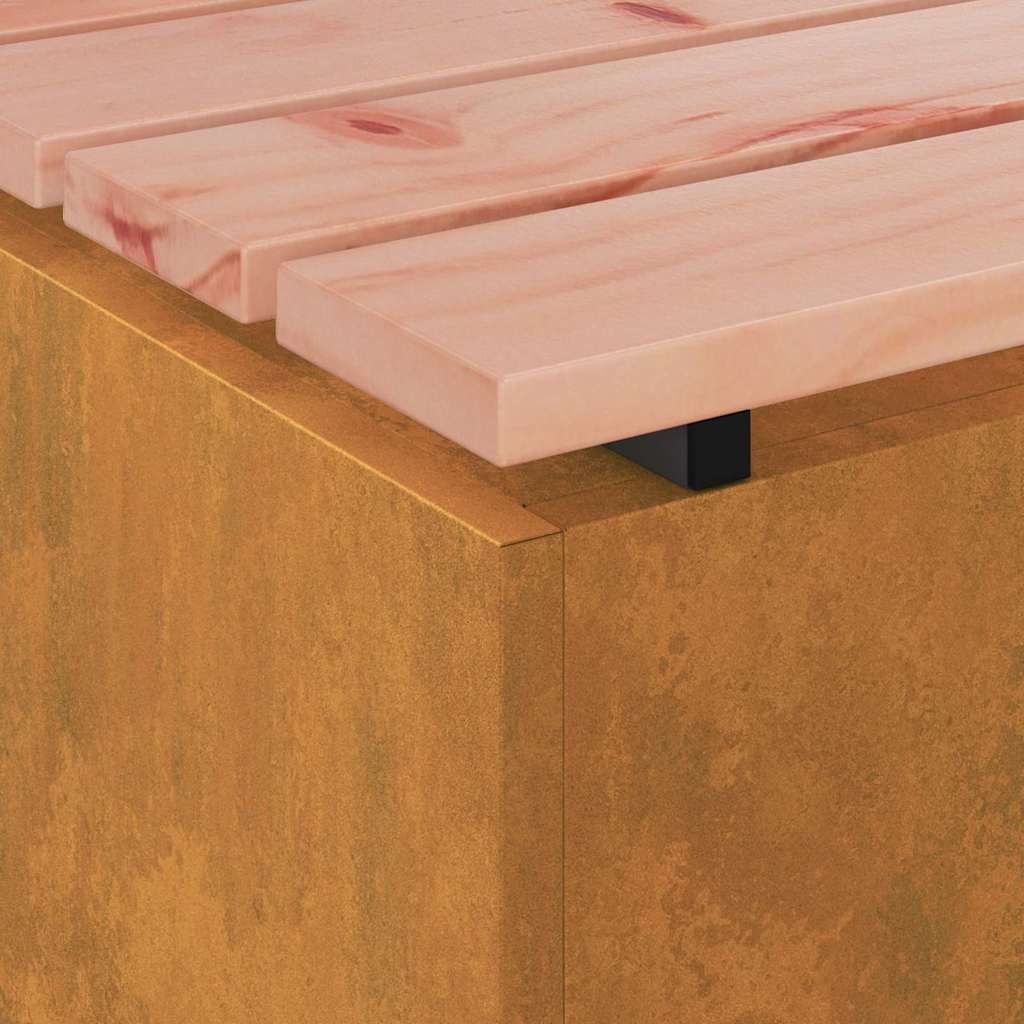 Bancă de grădină Ruginit 80 x 40 x 43 cm