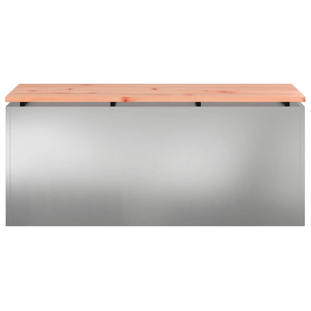 Bancă de grădină Argintiu 100 x 40 x 43 cm Oțel galvanizat