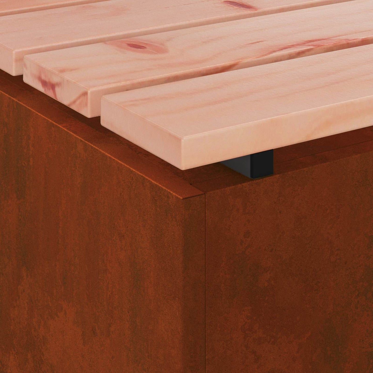 Bancă de grădină Ruginit 100 x 40 x 43 cm