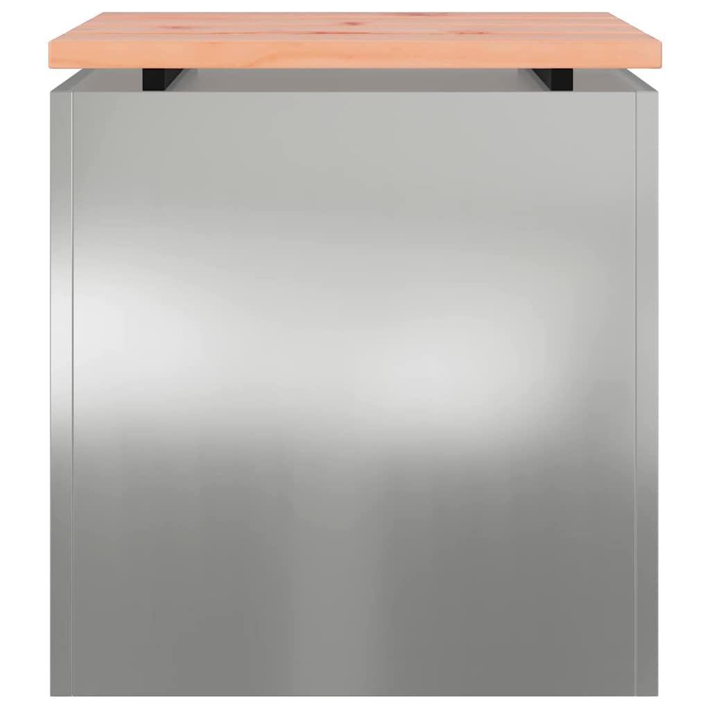 Bancă de grădină Argintiu 40 x 40 x 43 cm Oțel galvanizat