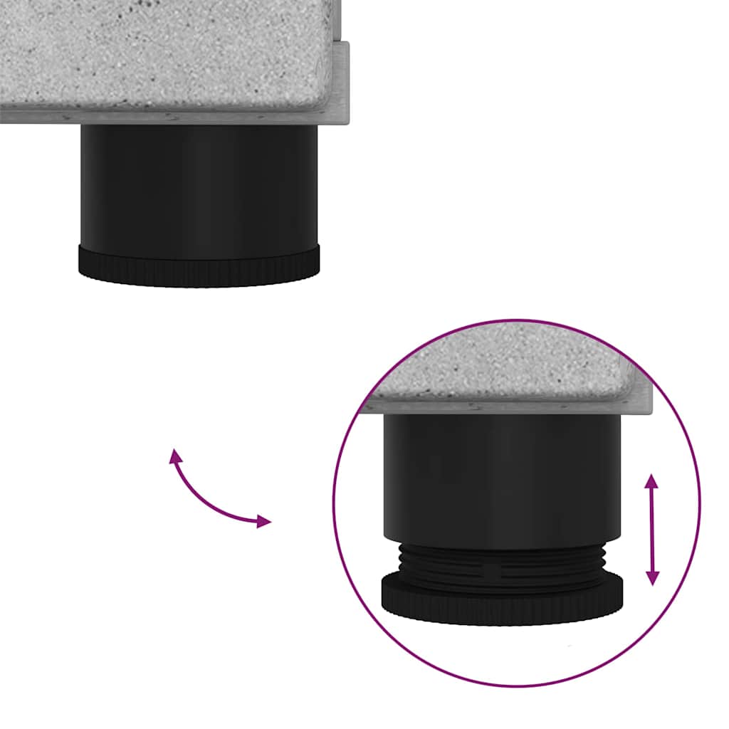 Set de mobilier pentru baie cu sertar 2 pcs Gri din beton