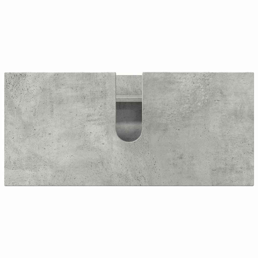 Set de mobilier pentru baie cu sertar 2 pcs Gri din beton