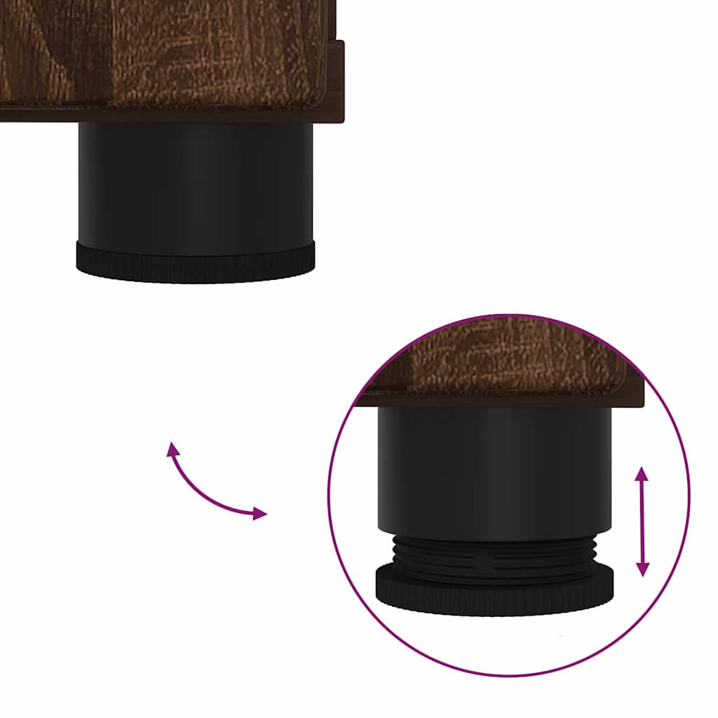 Set de mobilier pentru baie cu sertar 2 pcs Stejar închis