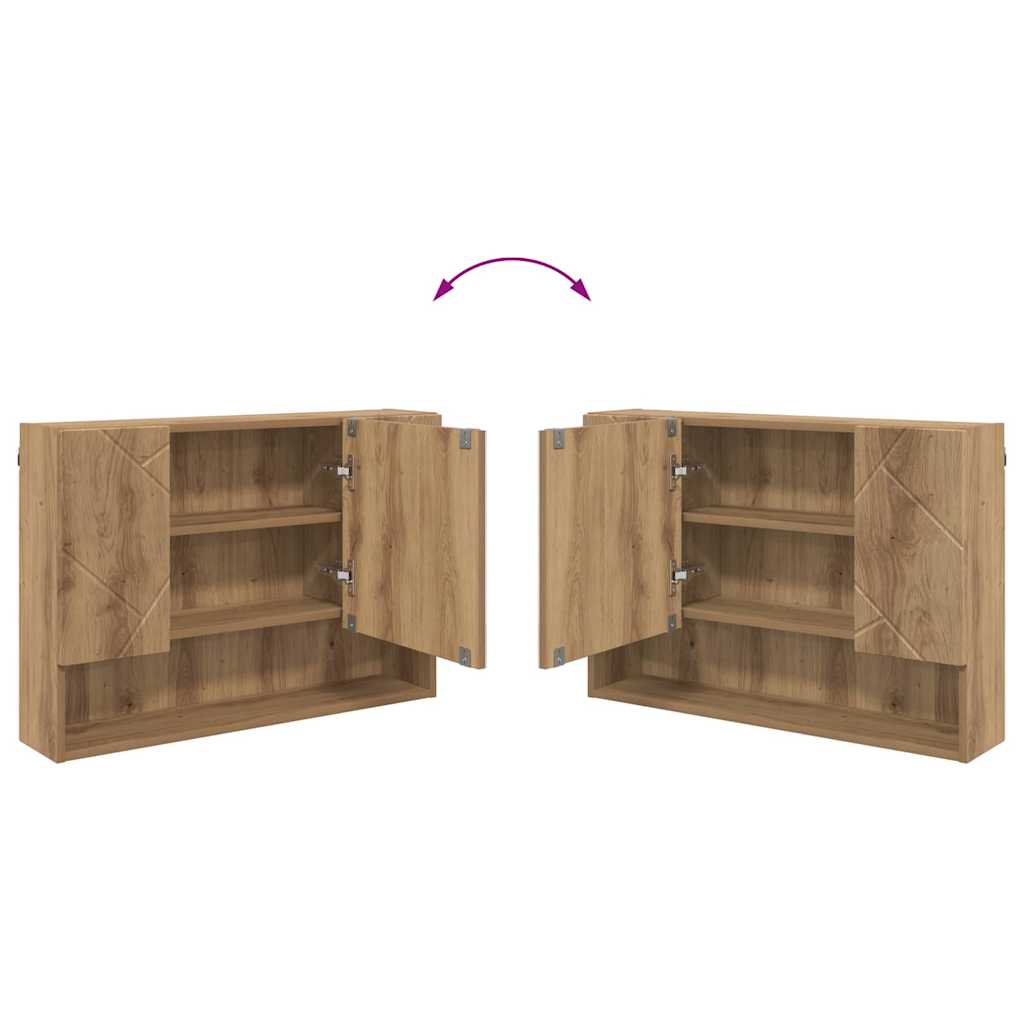 Set de mobilier pentru baie cu sertar 2 pcs Stejar Artizanal