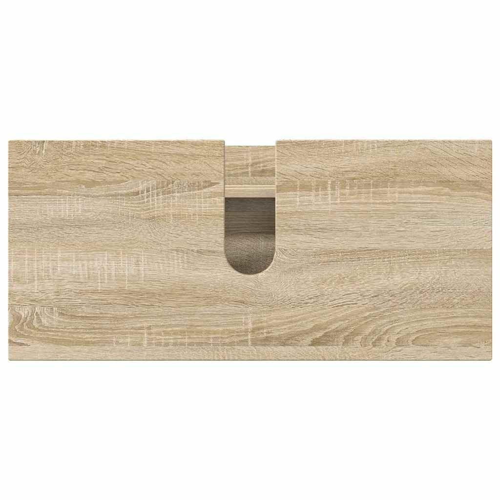 Set de mobilier pentru baie cu sertar 3 pcs Stejar Sonoma