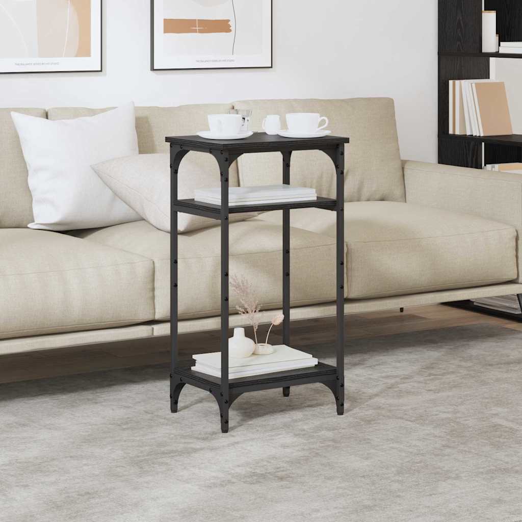 Masă laterală Manual Stejar Negru 40 x 30 x 75 cm Lemn compozit