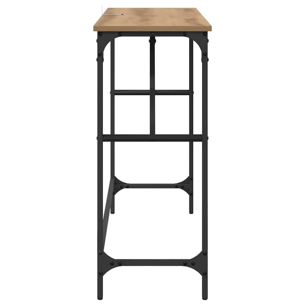Masă de consolă Stejar Artizanal 100 x 32 x 75 cm Lemn compozit
