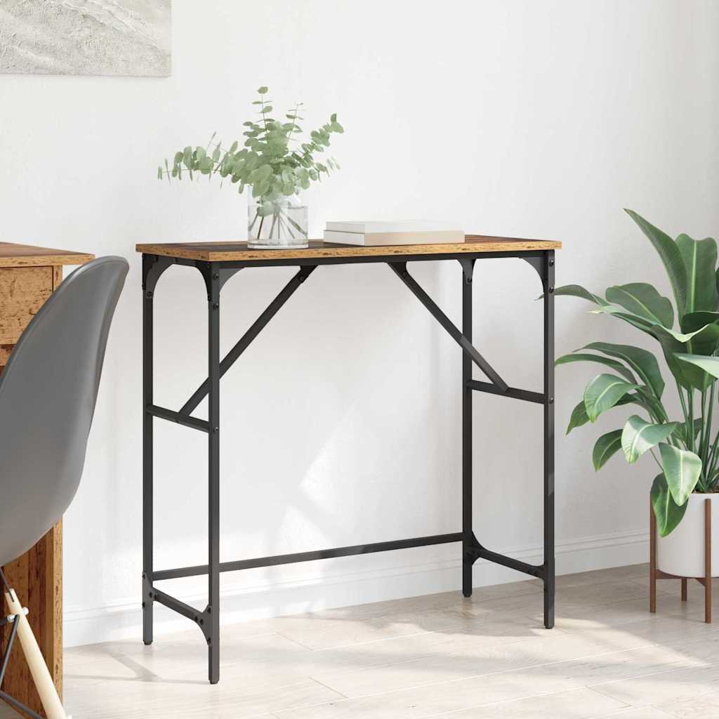 Masă de consolă Lemn vechi 75 x 32 x 75 cm Lemn compozit