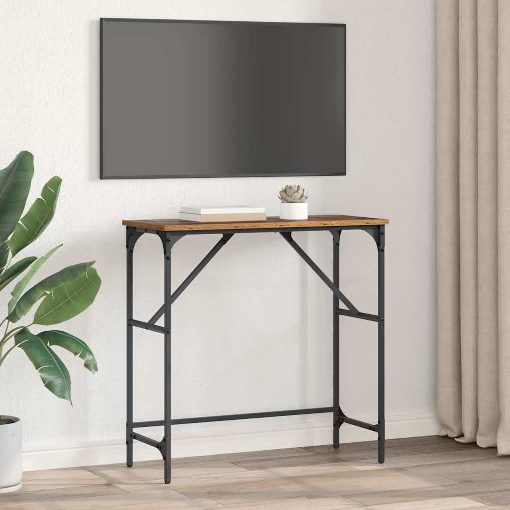 Masă de consolă Lemn vechi 75 x 32 x 75 cm Lemn compozit