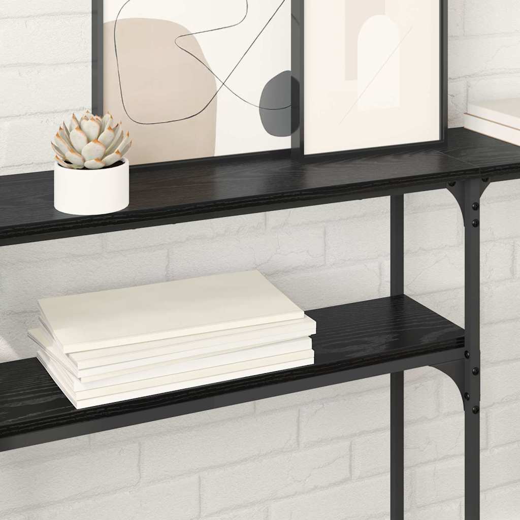 MasaConsole Stejar Negru 146 x 22.5 x 75 cm Lemn compozit