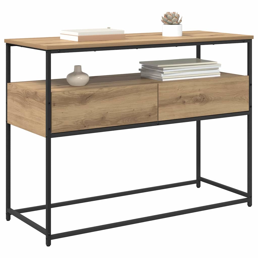 Masă de consolă Stejar Artizanal 100 x 40 x 75 cm Lemn compozit