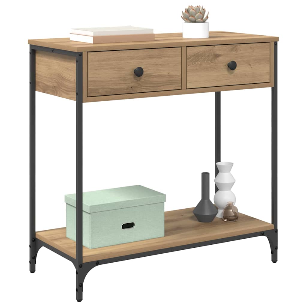 Masă de consolă cu sertar Stejar Artizanal 75 x 34,5 x 75 cm