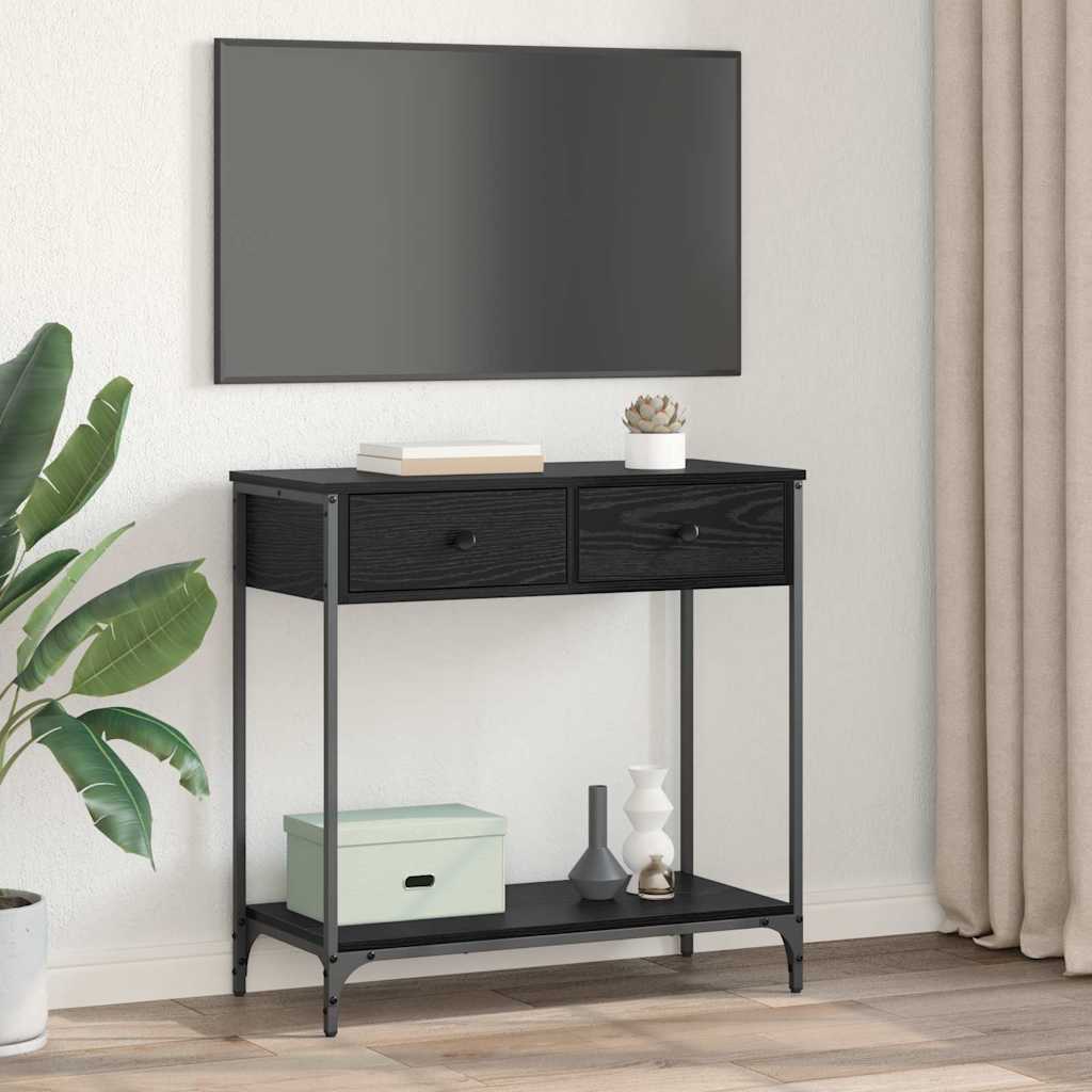 Masă de consolă Stejar Negru 75 x 34,5 x 75 cm Lemn compozit