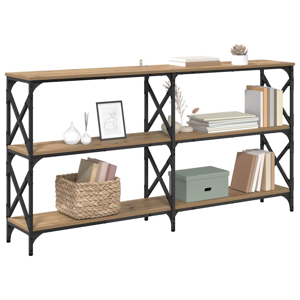 Masă de consolă Stejar Artizanal 156 x 28 x 80,5 cm