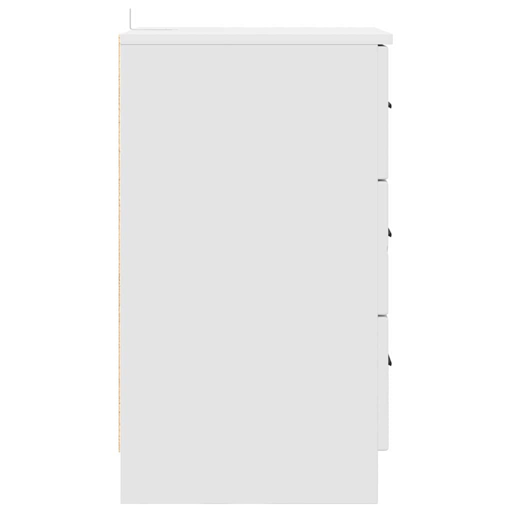 Dulap de noapte cu sertar Alb 38 x 38 x 66 cm Lemn compozit