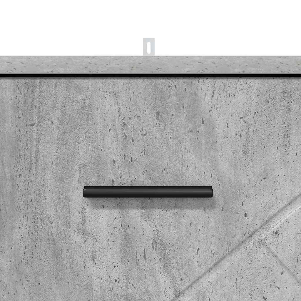 Dulap de noapte Gri beton 38 x 38 x 66 cm Lemn compozit
