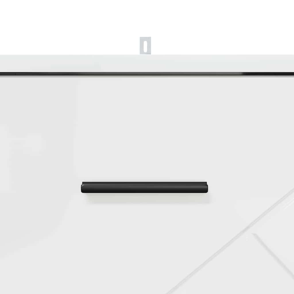 Dulap de noapte Alb foarte lucios 38 x 38 x 66 cm Lemn compozit