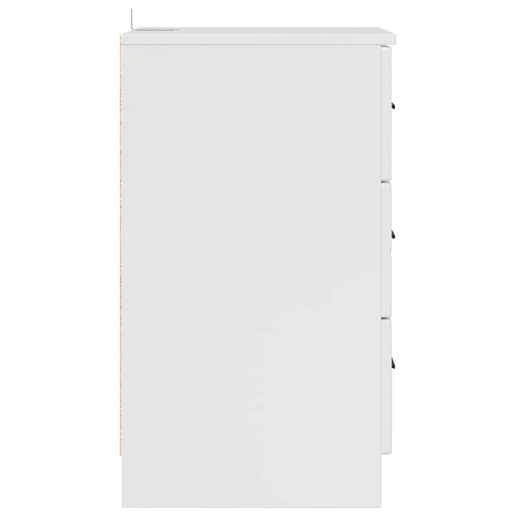 Dulap de noapte Alb foarte lucios 38 x 38 x 66 cm Lemn compozit