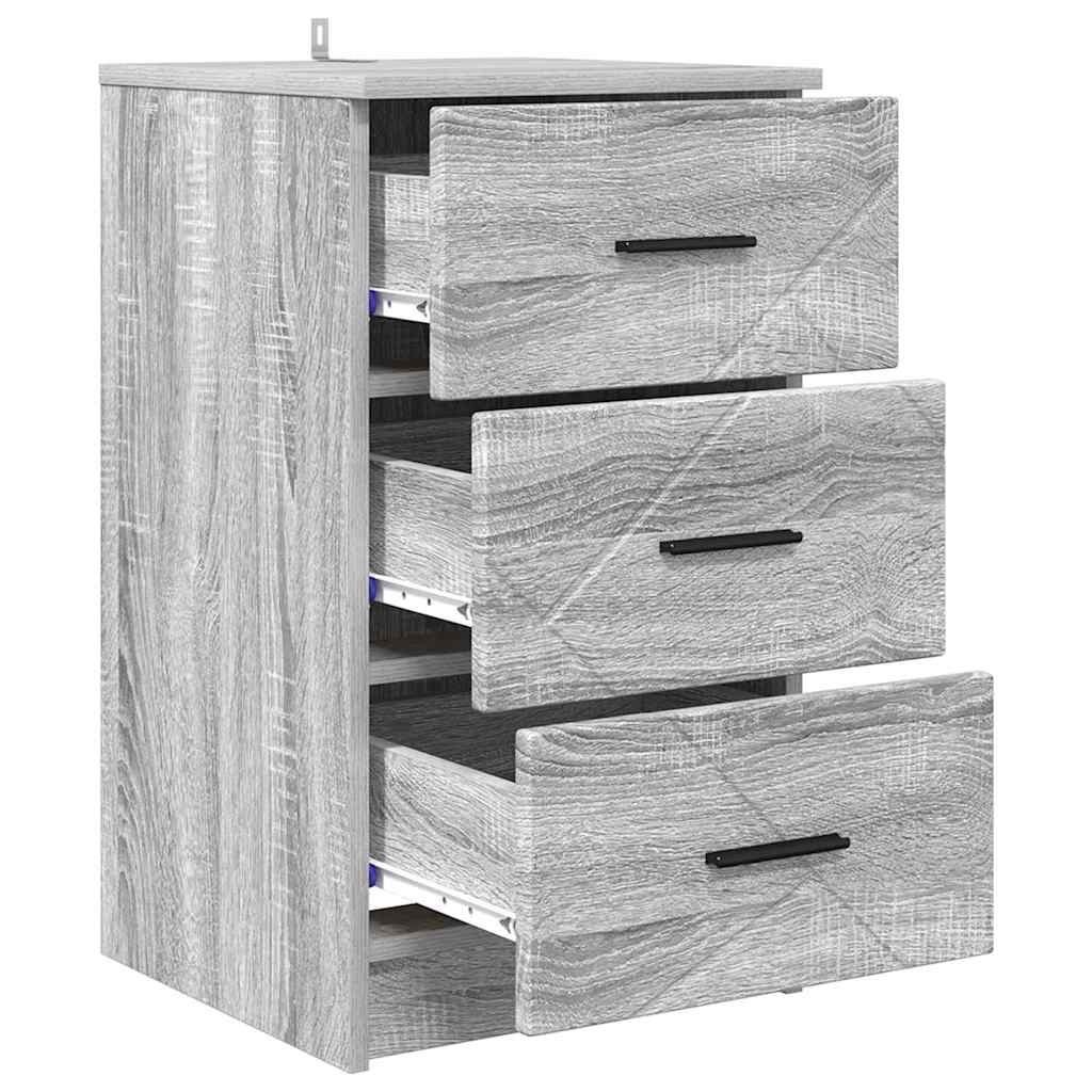 Dulap de noapte sonoma gri 38 x 38 x 66 cm Lemn compozit