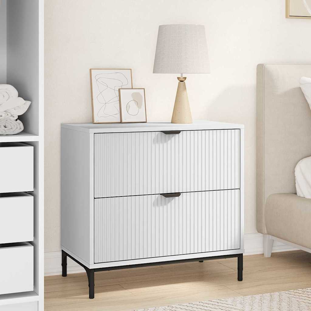 Noptieră cu sertar Alb 63.5 x 36 x 61 cm Lemn compozit