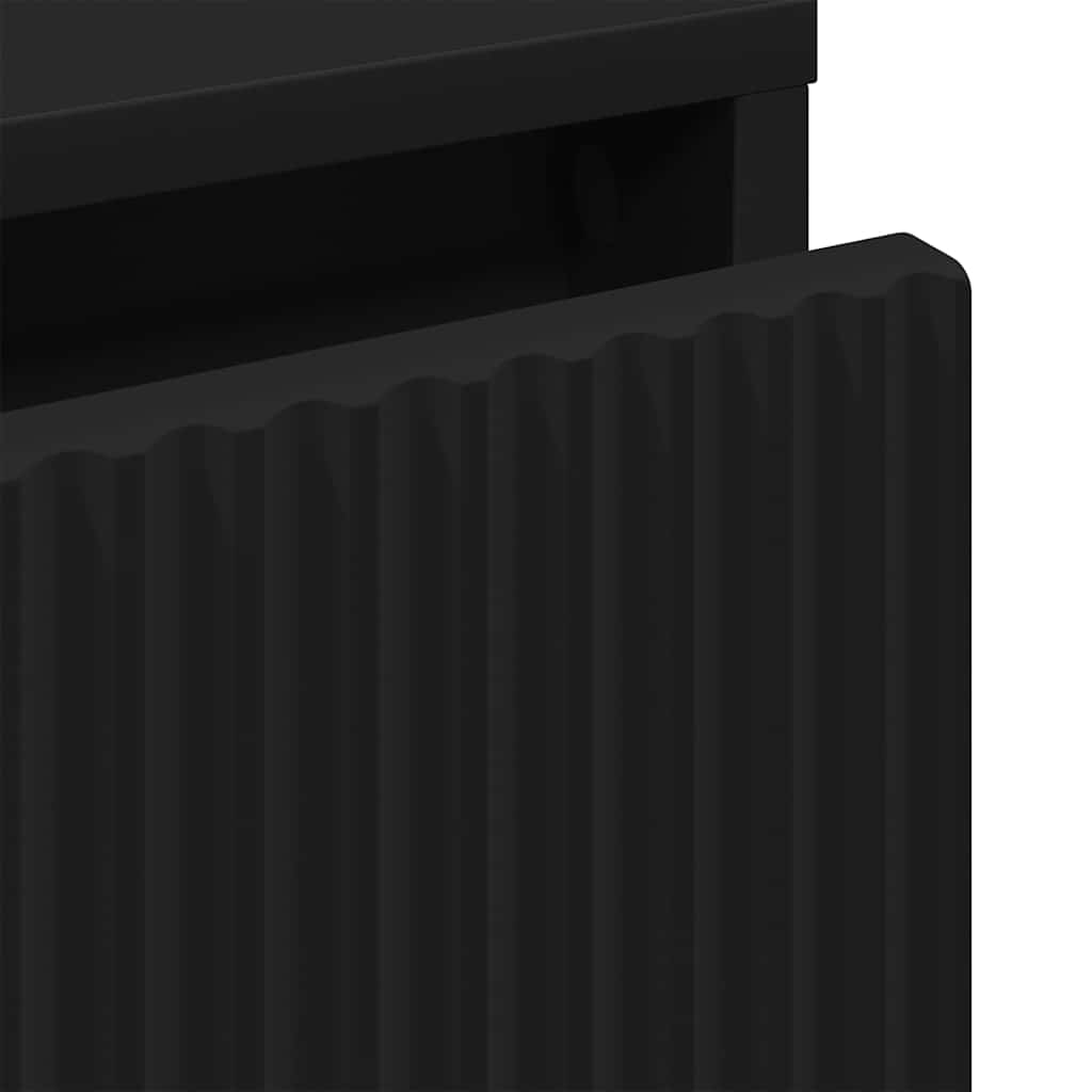 Noptieră cu sertar Negru 63.5 x 36 x 61 cm Lemn compozit