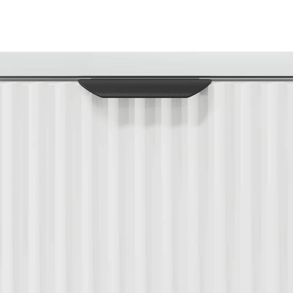 Noptieră Alb foarte lucios 63.5 x 36 x 61 cm Lemn compozit