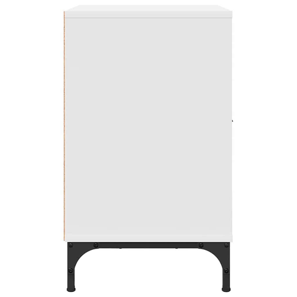 Mese de noptieră 2 pcs Alb 49 x 36 x 61 cm Lemn compozit