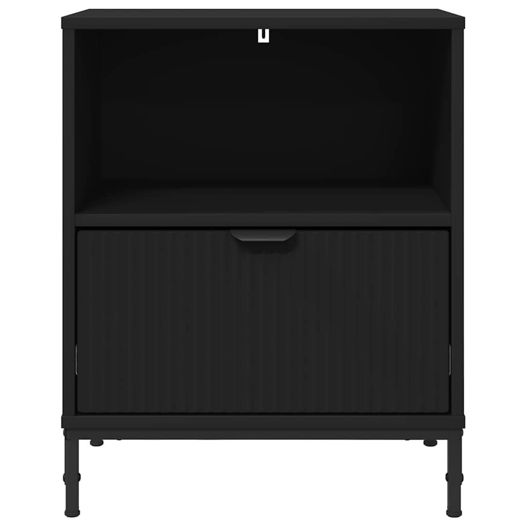 Noptieră cu sertar Negru 49 x 36 x 61 cm Lemn compozit