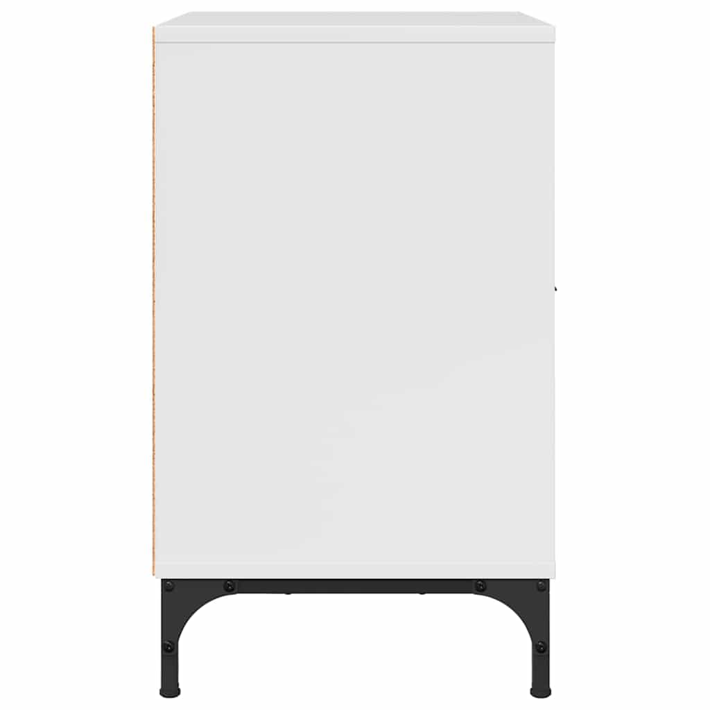 Noptieră Alb foarte lucios 49 x 36 x 61 cm Lemn compozit