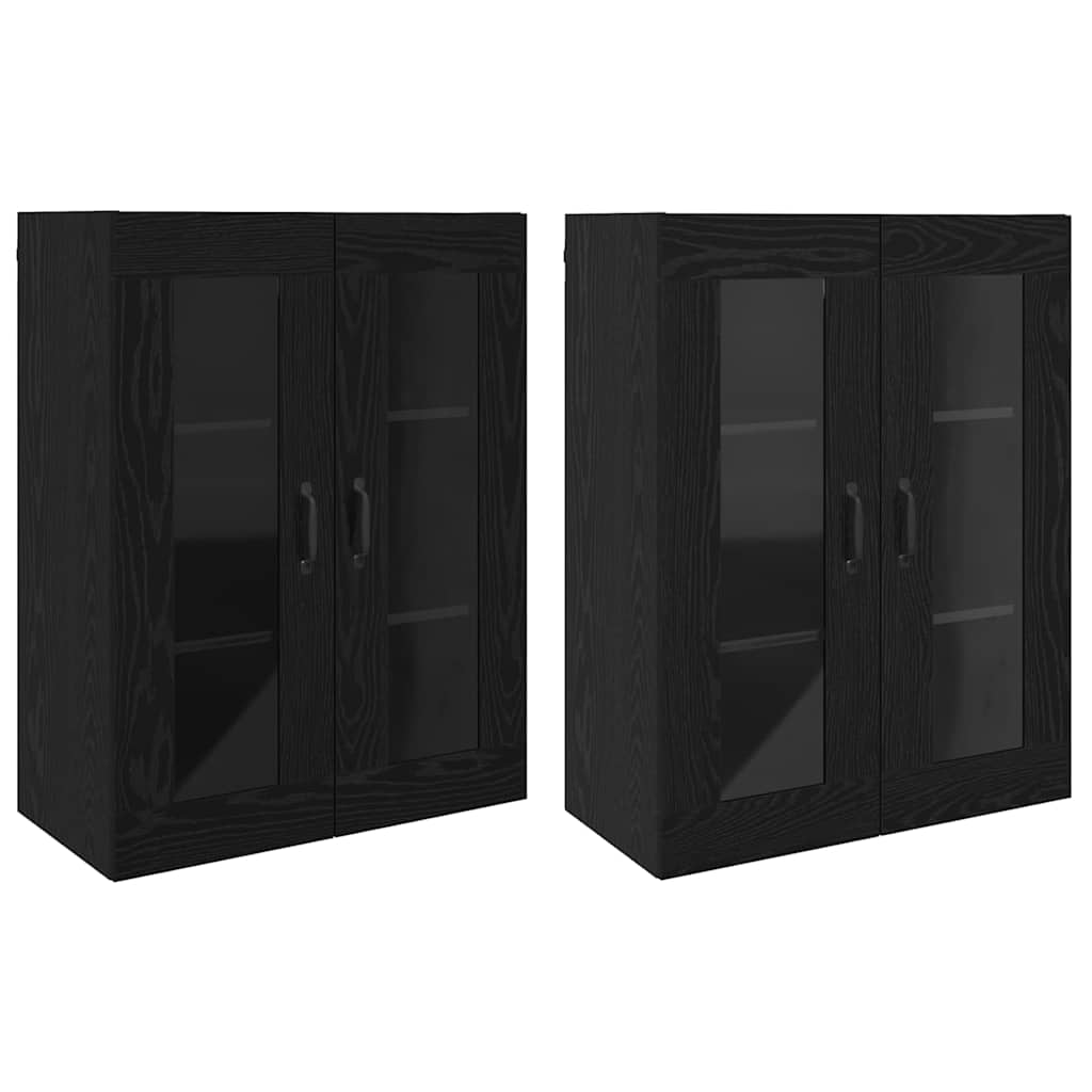 Mobilier cu Montaj pe Perete 2 pcs Stejar negru